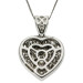 18ct White Gold 1.40ct Diamond Heart Cluster Pendant 