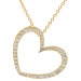 18ct Yellow Gold Diamond Heart Necklace