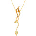 9ct Yellow Gold Peridot & Diamond Marquise Twist Pendant