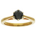 Pre-Owned 18ct Yellow Gold Black Diamond Solitaire Ring