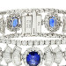 18ct White Gold Diamond & Sapphire Bracelet