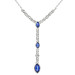 9ct White Gold Diamond & Sapphire Necklace