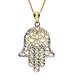 9ct Yellow Gold Hamsa Filigree Pendant