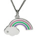Sterling Silver & Diamond Children's Rainbow Necklace