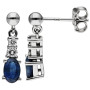 9ct White Gold Sapphire & Diamond Drop Jewellery Set