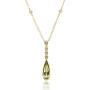 9ct Yellow Gold Peridot & Diamond Fancy Drop Jewellery Set