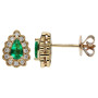 9ct Yellow Gold Diamond & Emerald Jewellery Set