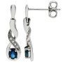 9ct White Gold Sapphire & Diamond Twist Jewellery Set