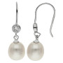 Sterling Silver Culture Pearl & CZ Jewellery Set 
