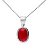 9ct White Gold 7mm Ruby Solitaire Jewellery Set