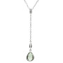 18ct White Gold Green Amethyst & Diamond Jewellery Set