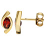 9ct Yellow Gold Garnet Twist Jewellery Set