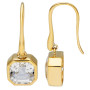 9ct Yellow Gold White Topaz Solitaire Jewellery Set